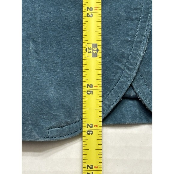 Vintage St Johns Bay Suede Jacket Womens L Blue Teal Blazer Button Front Coat - Picture 6 of 10